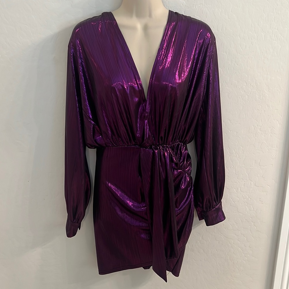 Purple Metallic Dress
